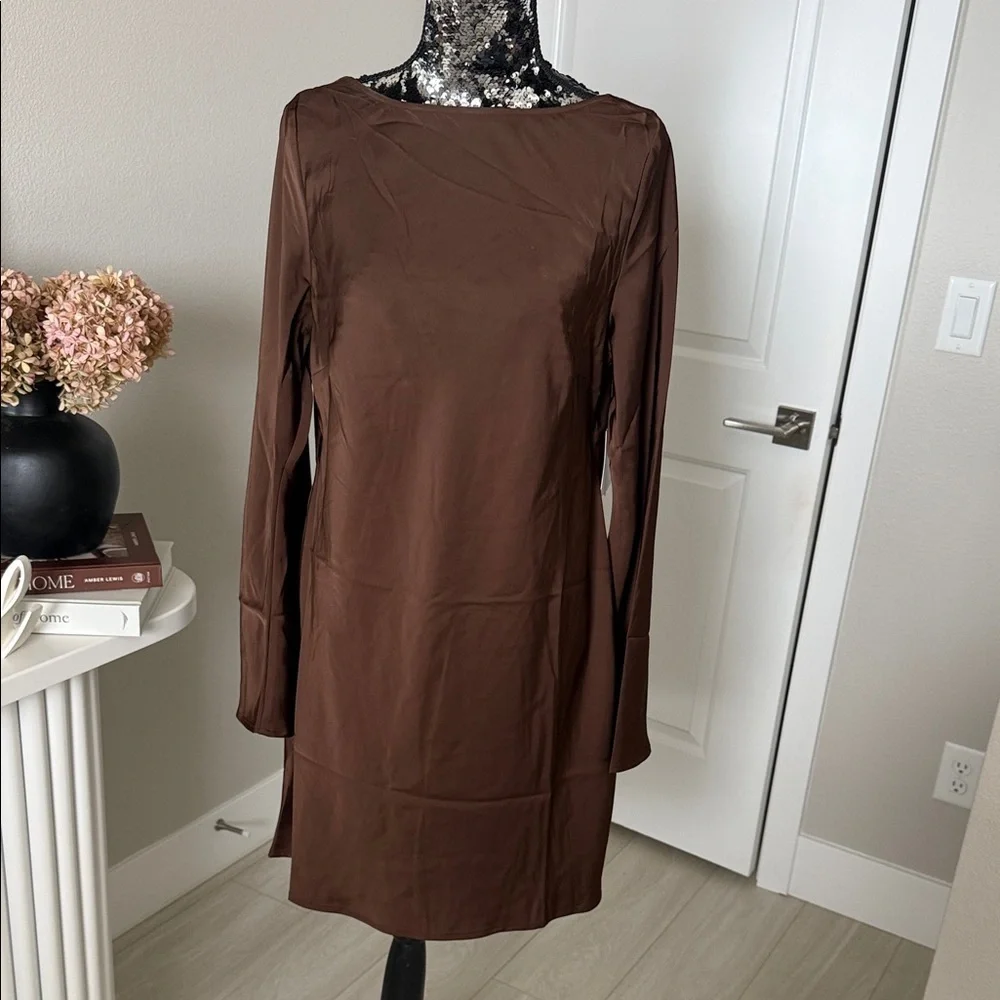a new day Chocolate brown Women's Twist Back Dress - Picture 2 of 7